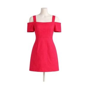 A.L.C. Red Off Shoulder Mini Dress Size 4 Cold Shoulder NWT (SKU ALCDRS001)